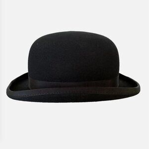 Black Bowler Hat by Christys' of London, Hand Made, 100% Wool